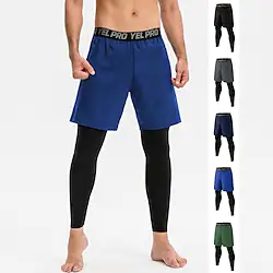 Men's Running Shorts With Tights Compression Tights Leggings 2 in 1 with Phone Pocket High Waist Compression Clothing Sports Outdoor Athletic Winter Spandex Breathable Quick Dry Moisture Wicking Lightinthebox
