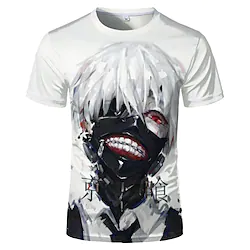 Inspired by Tokyo Ghoul Ken Kaneki T-shirt Cartoon Manga Anime Harajuku Graphic Kawaii T-shirt For Men's Women's Unisex Adults' 3D Print 100% Polyester Lightinthebox