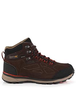 Regatta Samaris Suede Waterproof Walking Shoes - Peat, Peat, Size 7, Men
