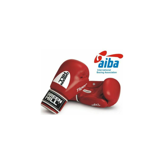 (Red, 10 oz) Greenhill Boxing Gloves AIBA Approved Competition