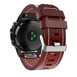 Garmin Smart watch Leather Strap for Fenix 6x / 5X / 3 / 3HR /5x Plus / 6XPro / D2/ MK1 Garmin Sport Business Band High-end Leather Loop Genuine Leather Band QuickFit Wrist Straps 26mm Lightinthebox