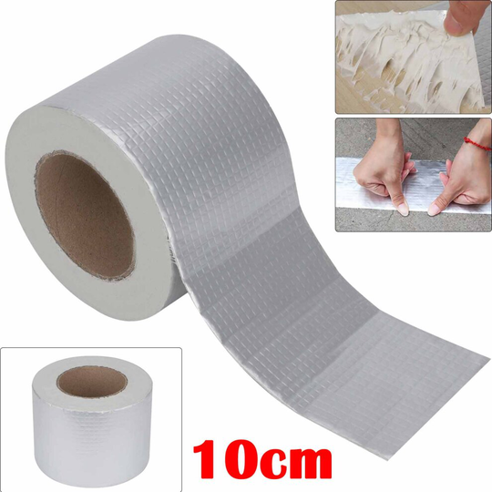 10cmx10m Magic Waterproof Tape Aluminum Butyl Foil Heat Shield Pipe