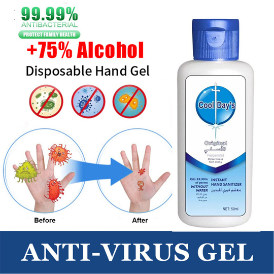 (5 Box hand sanitiser) 75% Alcohol Antibactibacterial Hand Sanitiser Gel