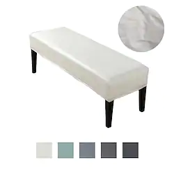 Waterproof Bench Cover PU Leather Elastic Ottaman Stool Slipcover Removable Furniture Protector Waterproof for Livingroom Bedroom Hotal Lightinthebox