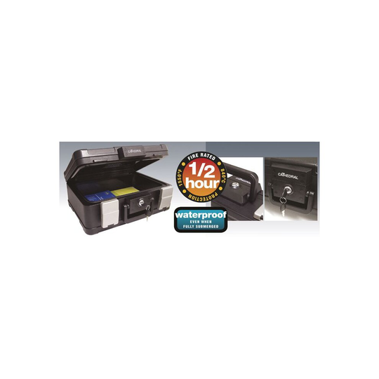Cathedral A4 Deed / Security Box Black 339mm x 216mm x 99mm [DSB4A]