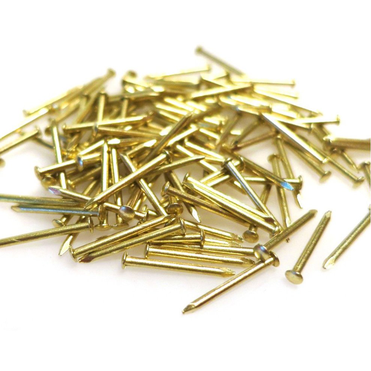 10mm Brass Pins 200 Nails Round Head Shoe Repair Hobby Wall Hanging