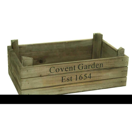 (Large, Single) Natural Brown Covent Garden Vintage Wooden Storage Display Apple Crate Box