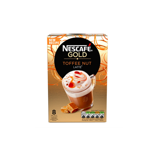 Nescafé Gold Toffee Nut Latte Sachets (6 Boxes of 8 Sachets)