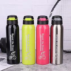 CoolChange Bike Sports Water Bottle BPA Free Portable Heat Insulated Non Toxic Durable For Cycling Bicycle Road Bike Fitness Mountain Bike MTB Casual Outdoor Steel Stainless SilverGray Red Black Lightinthebox