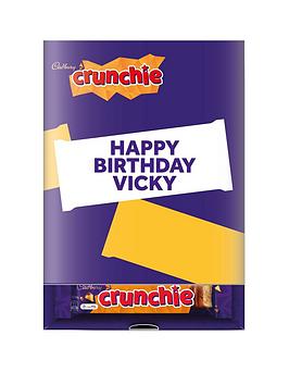 Cadbury Personalised Happy Birthday Cadbury Crunchie Favourites Box - 800 Grams, One Colour, Women