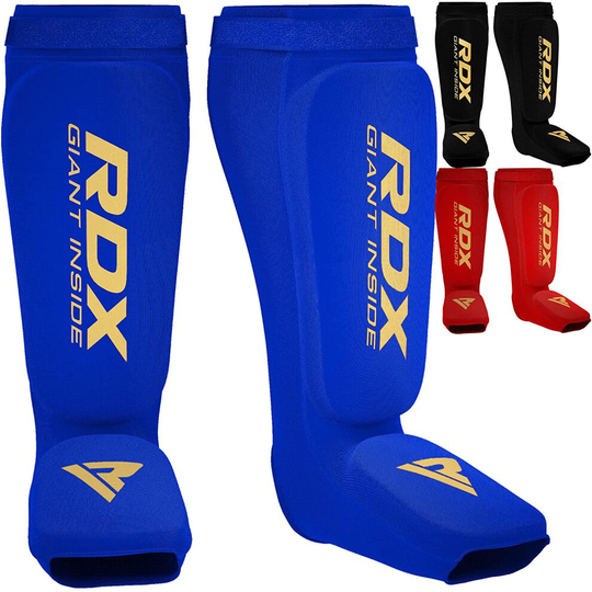 (Medium, Blue) RDX Shin Guards Kickboxing Muay Thai Sparring