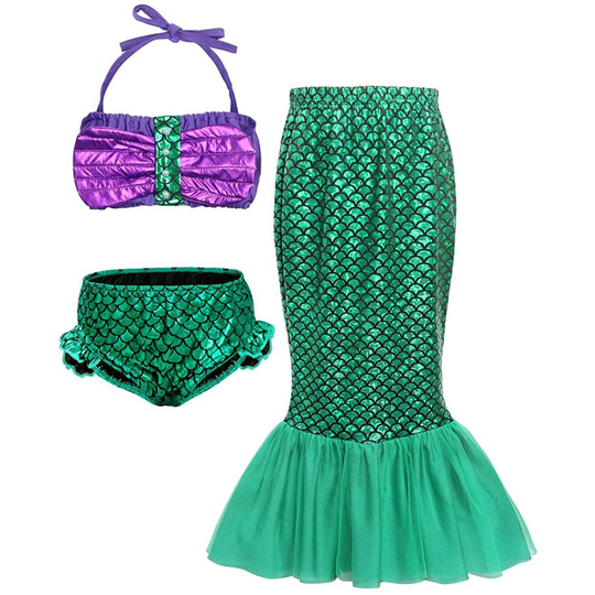 (AmzBarley(5-6 Years)) AmzBarley Girls Mermaid Tail Kids Swimmable Swimsuit Dress up Swimming Costume