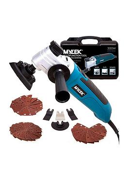 Mylek Multi Tool 300W Oscillating Electric Multifunction Tool, Quick Blade Release With 48 Piece Accessory Kit And Carry Case