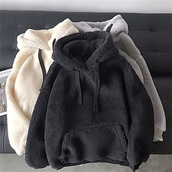 Inspired by Cozy Fuzzy hoodie Sport Pullover Fleece Hoodies Front Pocket Hoodie For Men's Women's Unisex Adults' Hot Stamping 100% Polyester Lightinthebox