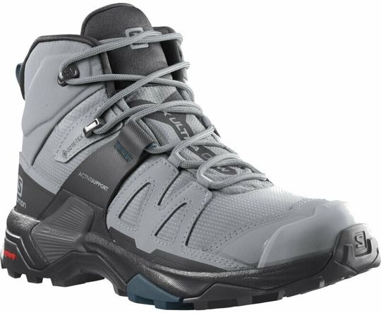 Salomon Womens Outdoor Shoes X Ultra 4 Mid GTX W Quarry/Black/Legion Blue 37 1/3