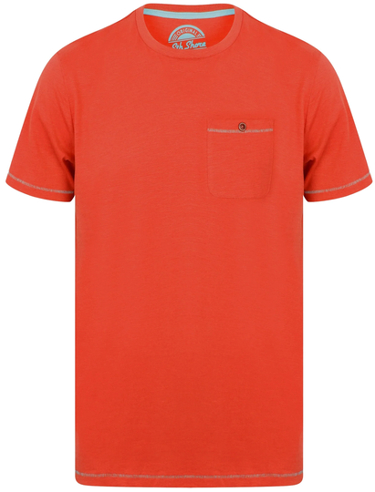 T-Shirts Coco Cotton Jersey Slub T-Shirt with Pocket In Garnet Rose - South Shore / S - Tokyo Laundry