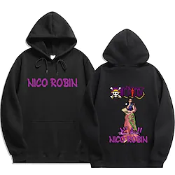 Inspired by One Piece Nico Robin Hoodie Anime Cartoon Anime Harajuku Graphic Kawaii Hoodie For Men's Women's Unisex Adults' Hot Stamping 100% Polyester Lightinthebox