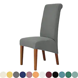 Dining Chair Covers, Stretch Chair Cover Black Green Spandex Jacquard High back Chair Protector Covers Seat Slipcover with Elastic Band for Dining Room,Wedding, Ceremony, Banquet Lightinthebox