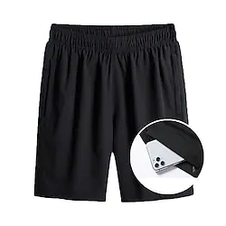 Men's Athletic Shorts Active Shorts Casual Shorts Stretch Shorts Elastic Waist Plain Quick Dry Outdoor Going out Fashion Streetwear Black Blue Micro-elastic Lightinthebox