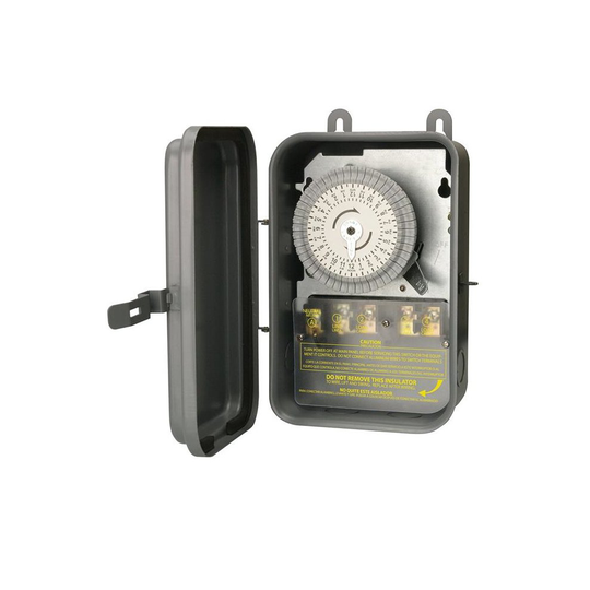 Woods 59104RWD 40A Outdoor Weatherproof Timer with Metal Box, Black