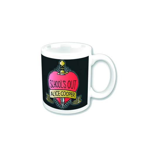 Alice Cooper Mug, School's Out Tattoo - alice cooper schools out boxed mug official ceramic logo album cover white coffee gift cup fan
