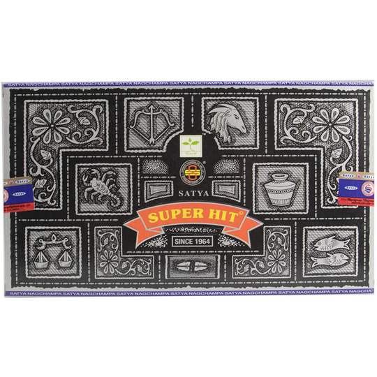 Satya Incense Sticks, 12 Boxes, 180 g (Super Hit