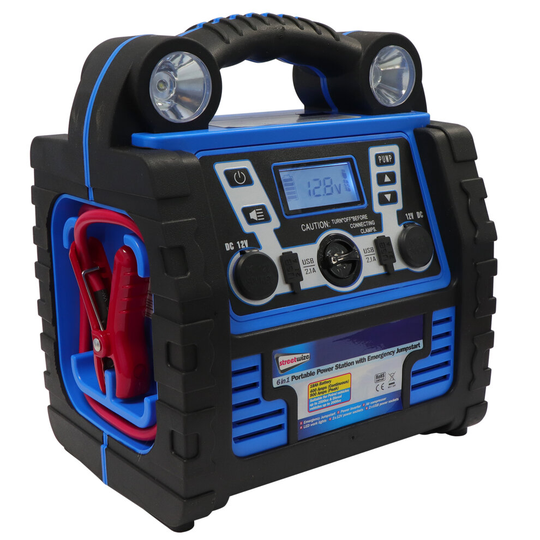 Digital 6 in 1 Portable Power Station Jump 900Amp 12V Air Compressor