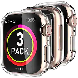 3 Pack Waterproof Apple Watch Case For Series 7 / SE / 6/5/4/3/2/1 Apple Watch Screen Protector Full Coverage TPU Cover 38mm 42mm 44mm 40mm 41mm 45mm Lightinthebox