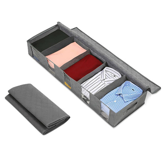 Under Bed Storage Bag Organizer Storage Box with Handles, PVC Clear Window, Store Seasonal Clothing, Blankets, Toys, Photos, Baby Clothing