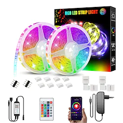 20m 65.6ft LED Strip Light Bluetooth Smart APP Control RGB Color Changing 360 LEDs SMD5050 Music Sync Home Party Decoration Lightinthebox