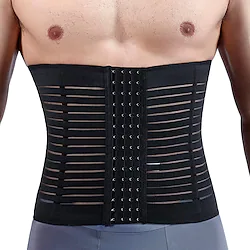 Back Support / Lumbar Support Belt Body Shaper Sports Polyster Alloy Yoga Gym Workout Exercise Fitness Adjustable Stretchy Durable Tummy Control Breathable Quick Dry For Men Lightinthebox
