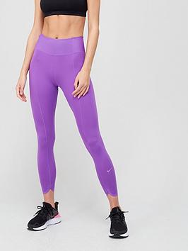 Nike The One Luxe Icon Clash Crop Leggings - Purple