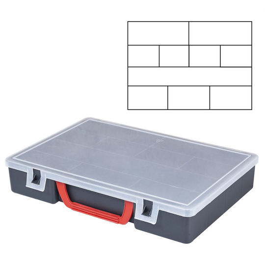 Plastic 10 Slots Container Jewelry Tool Box Case Organizer Storage 220x300mm