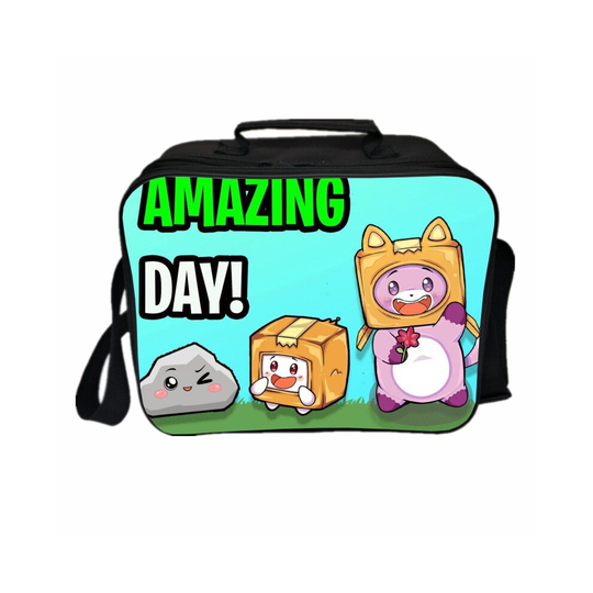 (18) Lankybox Lunch Bag Kid Cartoon Insulated Outdoor