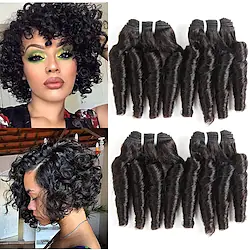 2 Bundles 3 Bundles 4 Bundles Hair Weaves Brazilian Hair Curly Human Hair Extensions Remy Human Hair Natural Color Hair Weaves / Hair Bulk 8-14 inch Natural Soft Classic Easy to Carry / Daily Wear Lightinthebox
