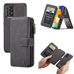 CaseMe Leather Flip Phone Case For Samsung Galaxy S22 S21 Ultra Plus Retro Magnetic Detachable 2 in 1 Multi-Functional 14 Card Slots Wallet Full Body Protective Case Lightinthebox