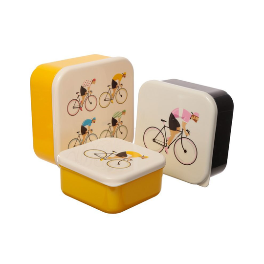 Cycle Works Bicycle Set of 3 Plastic Lunch Boxes (M/L/XL)