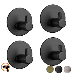 Wall Hooks 4 Pieces Self-adhesive Durable 304 Stainless Steel Wall Hangers Waterproof Rustproof for Kitchen Bathrooms 3M Lightinthebox