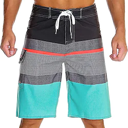 Men's Swim Shorts Swim Trunks Bermuda shorts Board Shorts Drawstring Elastic Waist Color Block Gradient Color Comfort Breathable Short Casual Holiday Beach Streetwear Stylish Azure White Blue Lightinthebox