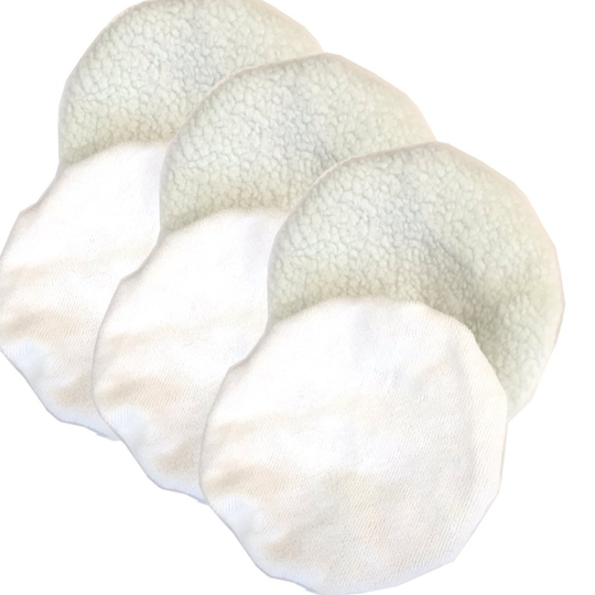 (PACK OF 6) 240mm Polishing bonnets Lambs wool & Terry Valeting Buffer Pads for Cars Vans etc