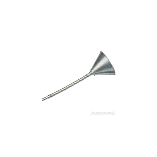 150mm Flexible Steel Funnel - Silverline 868860 - flexible steel funnel silverline 868860 150mm