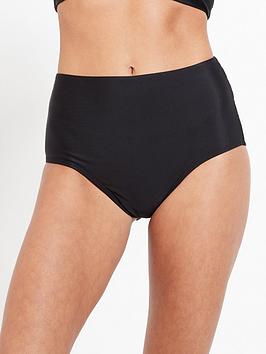 Everyday Mix & Match High Waist Bikini Brief - Black, Black, Size 12, Women