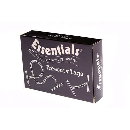 Whitecroft Essentials Value Treasury Tag Plastic 127mm Box 100