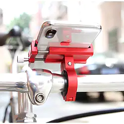 Bike Phone Mount Anti-Slip Adjustable / Retractable Universal for Road Bike Mountain Bike MTB Aluminum Alloy Cycling Bicycle Black Red Silver Lightinthebox