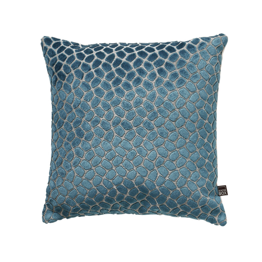 (43 x 43 Cm) Scatter Box Lapis Velvet Feather Filled Cushion, Teal
