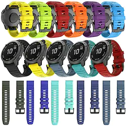 Quick Release Silicone Watch Band For Garmin Fenix 7 Sapphire Solar / 6 Pro / 5 Plus/Forerunner 935 945/Approach S60 S62 / Instinct 2 22mm Easy fit Replaceable Sport Bracelet Wrist Strap Lightinthebox