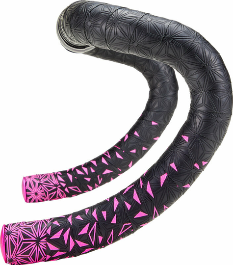 Supacaz Super Sticky Kush Star Fade Neon Pink Star Fade w/Neon Pink Plugs