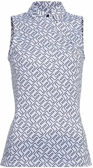 J.Lindeberg Dena Print Sleeveless Golf Top JL Navy Bridge Monogram XS