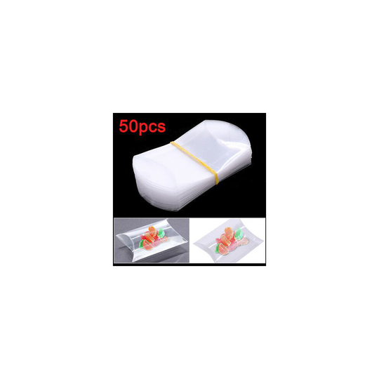 50pcs Pillow Favor Gift Box Wedding Party PVC Candy Snacks Candy Wraps