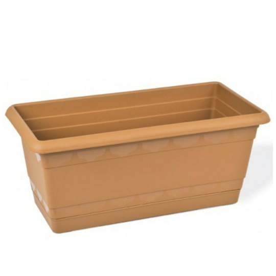 (Rectangle 50x 20x 17cm) Garden Flower Plant Pot Small Large Plastic Planter Rectangle Window Box Planter